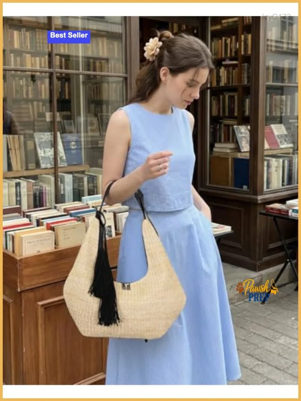 Herald Tassel Straw Crescent Hobo Handbag Shoulder Bag Tote Women Boho Summer